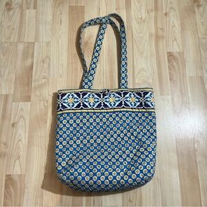 Vera Bradley bag Riviera Blue Tote bag cotton retired purse